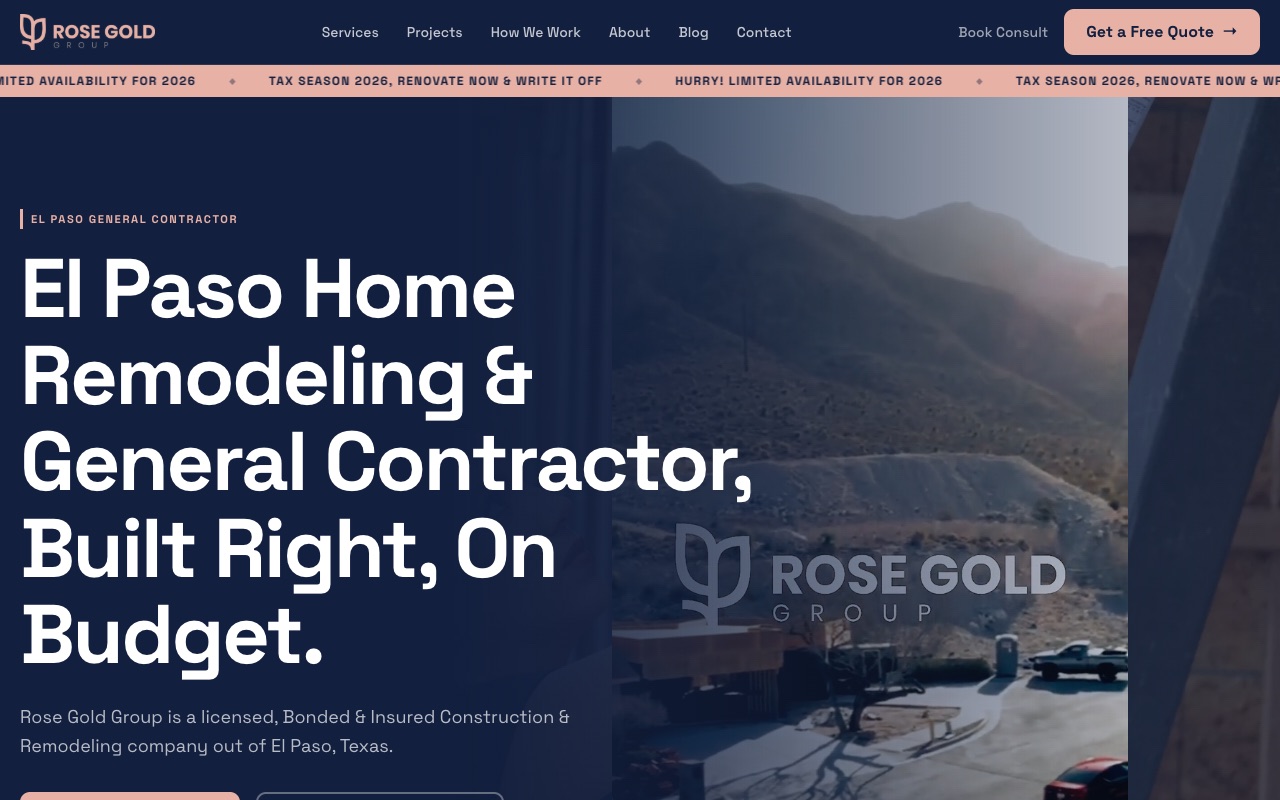 Rose Gold Group's new website
