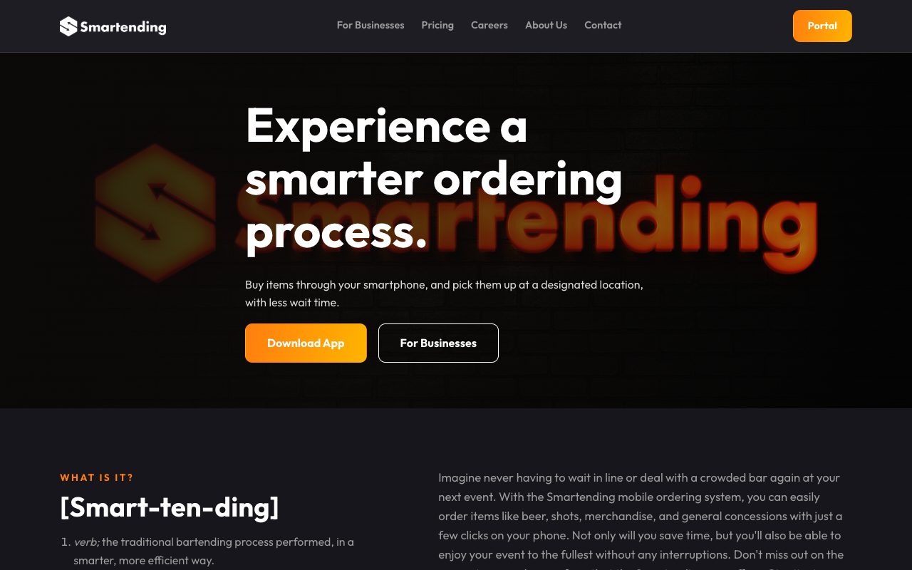 Smartending's new website